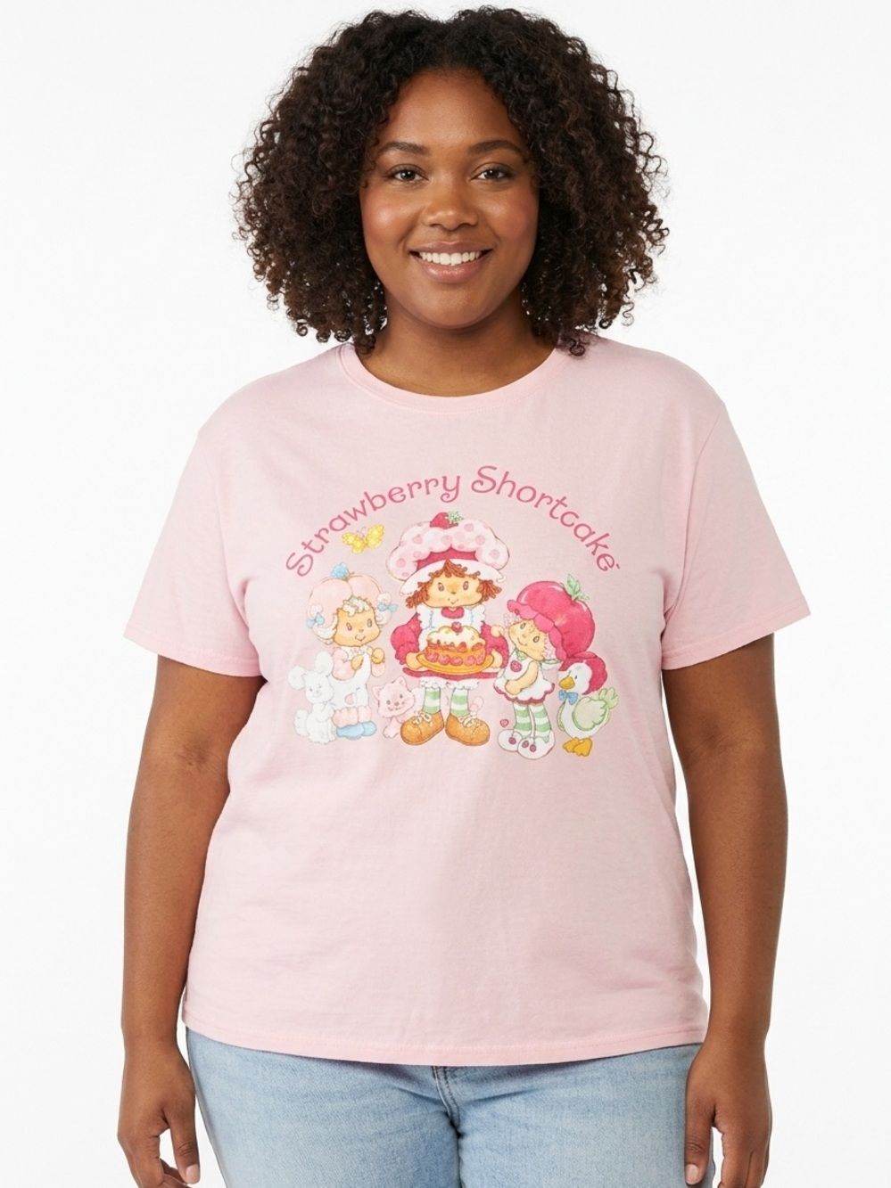 STRAWBERRY SHORTCAKE | Pink Short Sleeve Graphic Cartoon T-Shirt Women’s Size 2X